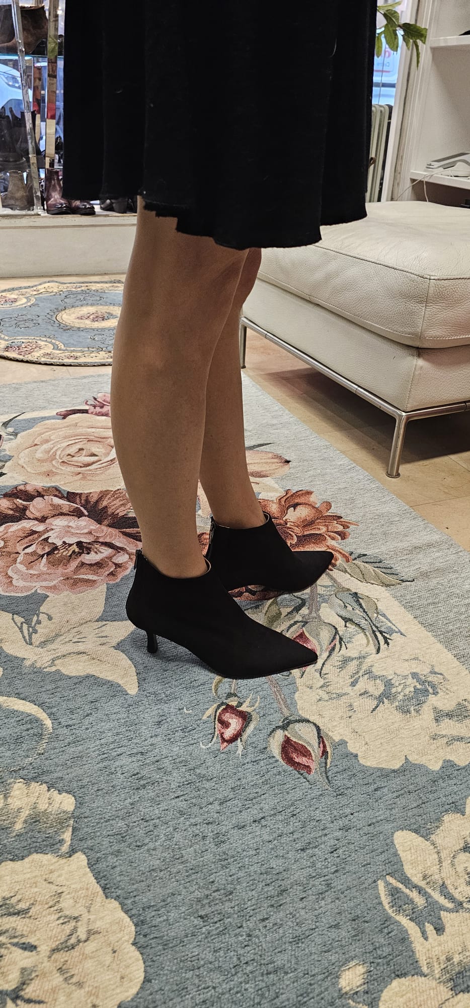 stivaletti camoscio nero
