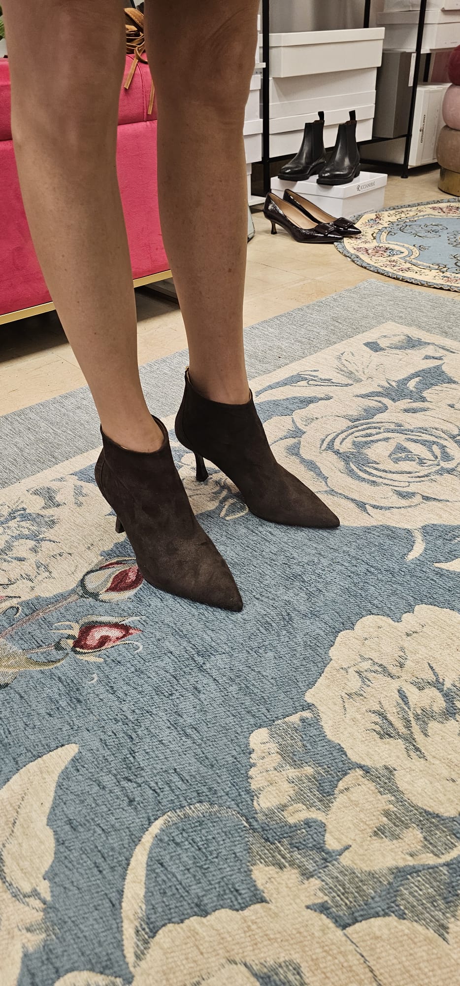 stivaletti camoscio marrone